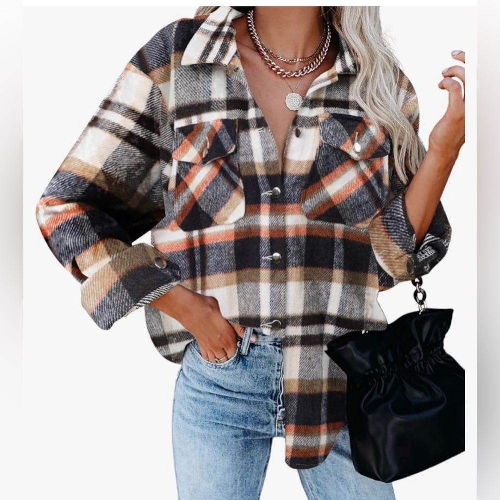 Dokotoo Poly Fleece Button Down Plaid ‘Boyfriend’ Streetwear Shirt- size 2XL